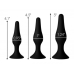 Master Series Triple Spire Tapered Silicone Anal Trainer 3pc Set Black