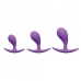 Frisky Booty Poppers Curved Silicone Anal Trainer 3pc Set Purple