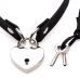 Master Series Lock-it Heart Lock & Key Choker Silver
