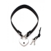 Master Series Lock-it Heart Lock & Key Choker Silver