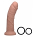 Strap U Brazen 8in Silicone Dildo W/ Harness Nude