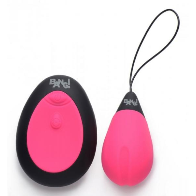 Bang! 10x Vibrating Silicone Egg W/ Remote Pink