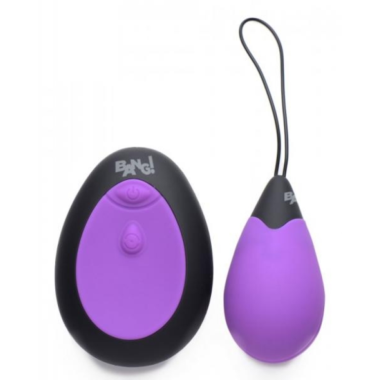 Bang! 10x Vibrating Silicone Egg W/ Remote Purple