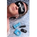 Bang! Duo Blast C Ring Butt Plug Bullet & Blindfold Kit Black Blue