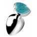 Booty Sparks Gemstones Large Heart Anal Plug Turquoise Teal