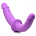 Strap U Double Charmer Double Dildo W/ Harness Purple