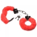 Master Series Cuffed In Fur Furry Handcuffs Red