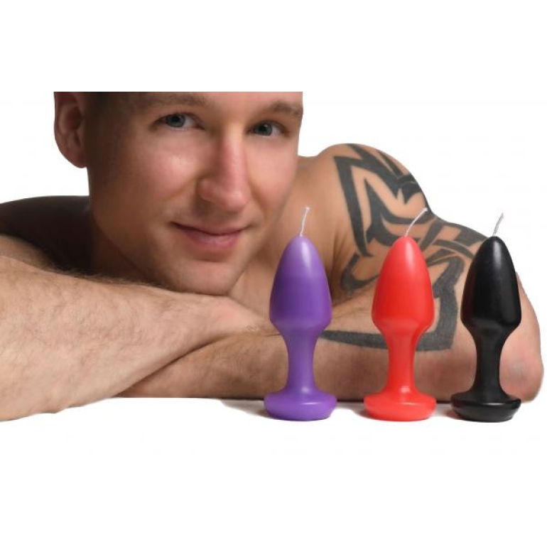 Master Series Kink Inferno Drip Candles Black Purple Red Assorted