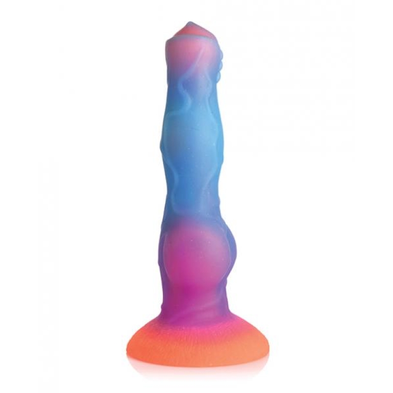 Creature Peniss Space Penis Glow In The Dark Silicone Dildo Multi-Color