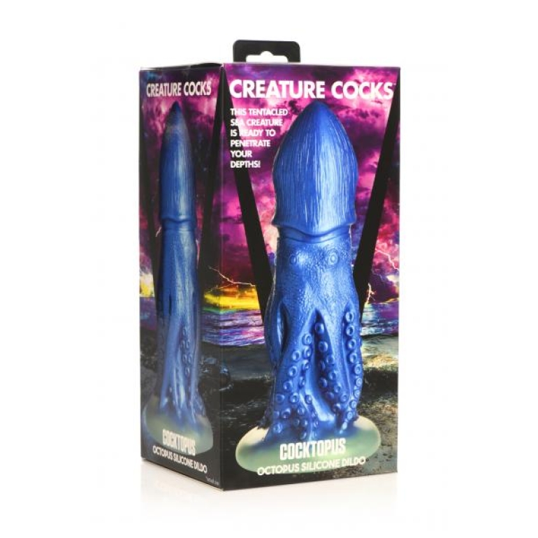 Creature Peniss Penistopus Octopus Silicone Dildo Blue