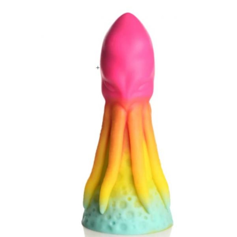 Creature Peniss King Kraken Silicone Dildo Rainbow