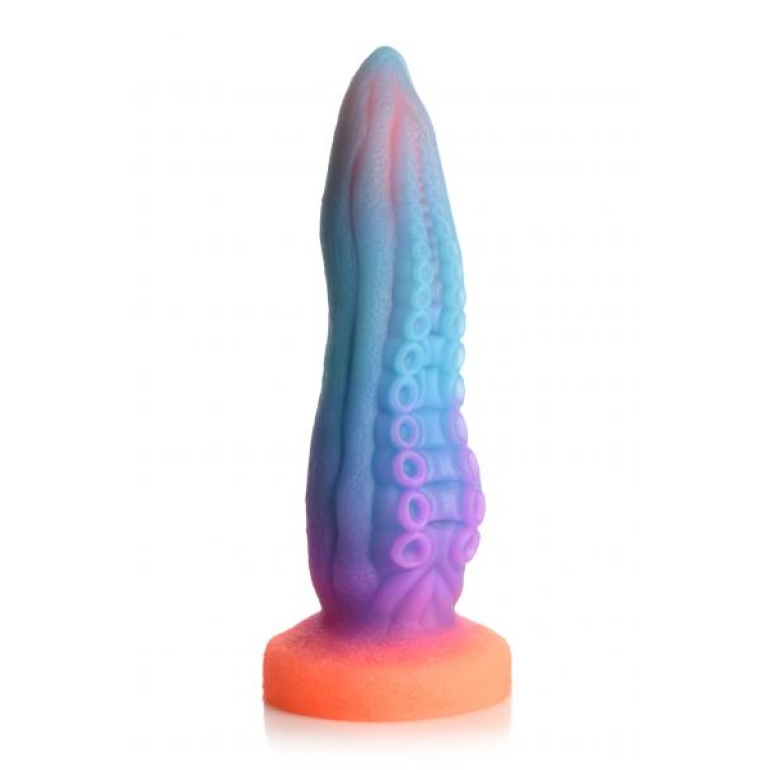 Creature Peniss Tenta-penis Glow In The Dark Silicone Dildo Multi-Color