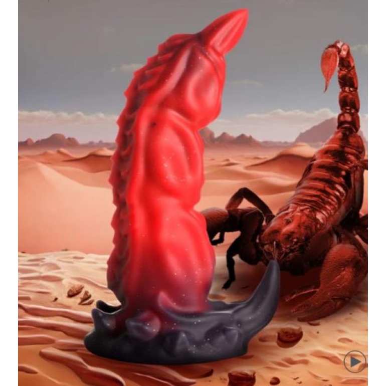 Creature Peniss King Scorpion Silicone Dildo Red