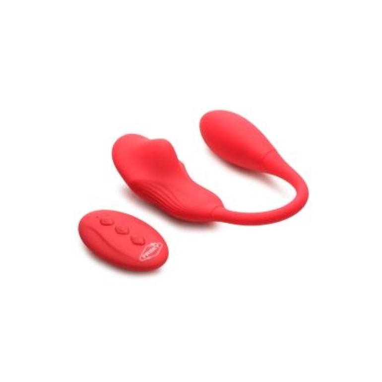 Frisky Double Love Connection Panty Vibe W/ Remote Red
