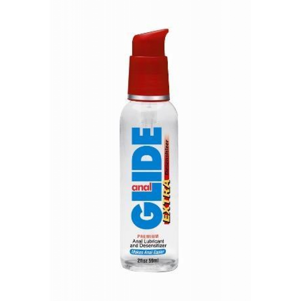 Anal Glide Extra: Premium Desensitizing & Lubricating Formula - 2 oz Pump