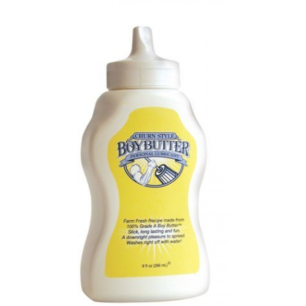 Boy Butter Lubricant - 9 oz Squeeze - Premium Coconut Oil-based Formula for Pleasure