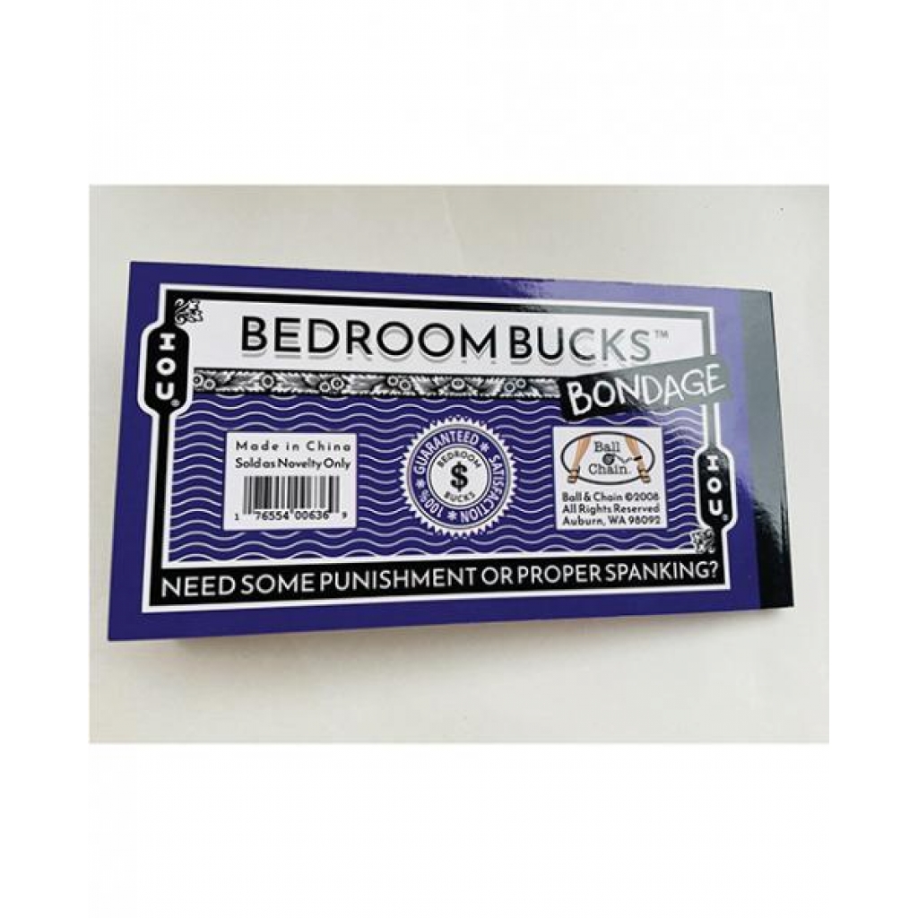 Bedroom Bondage Bucks 30 Coupon Book