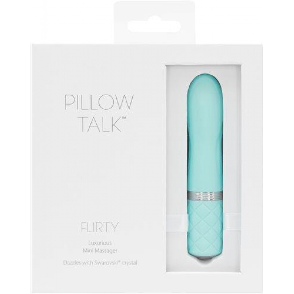 Pillow Talk Flirty Vibe with Swarovski Crystal - Elegant Teal Blue