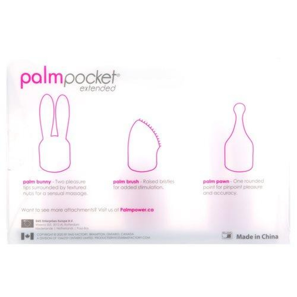 Palm Power Pocket Massager - Extended 3 Silicone Heads