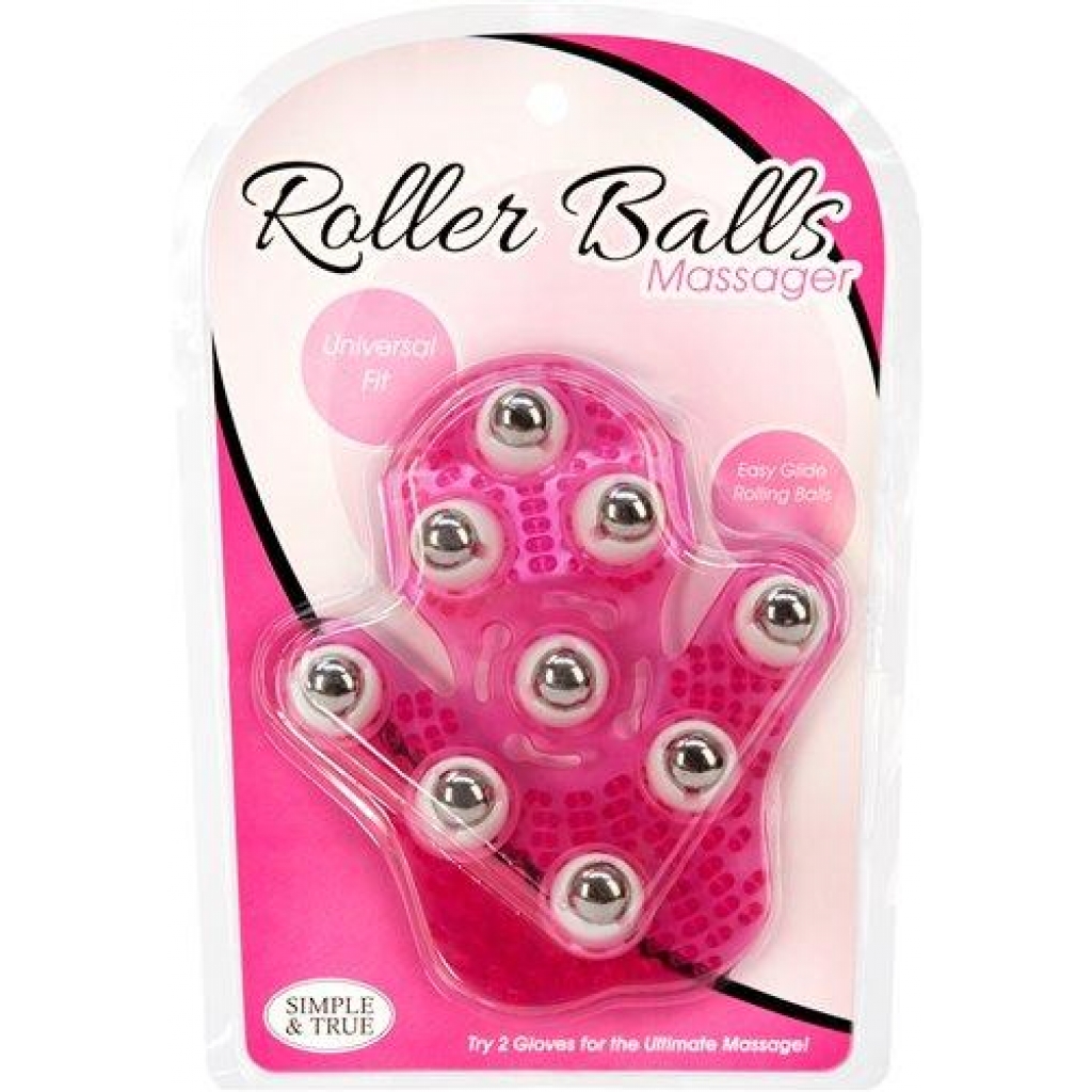 Roller Balls Massager - Pink Massage Glove