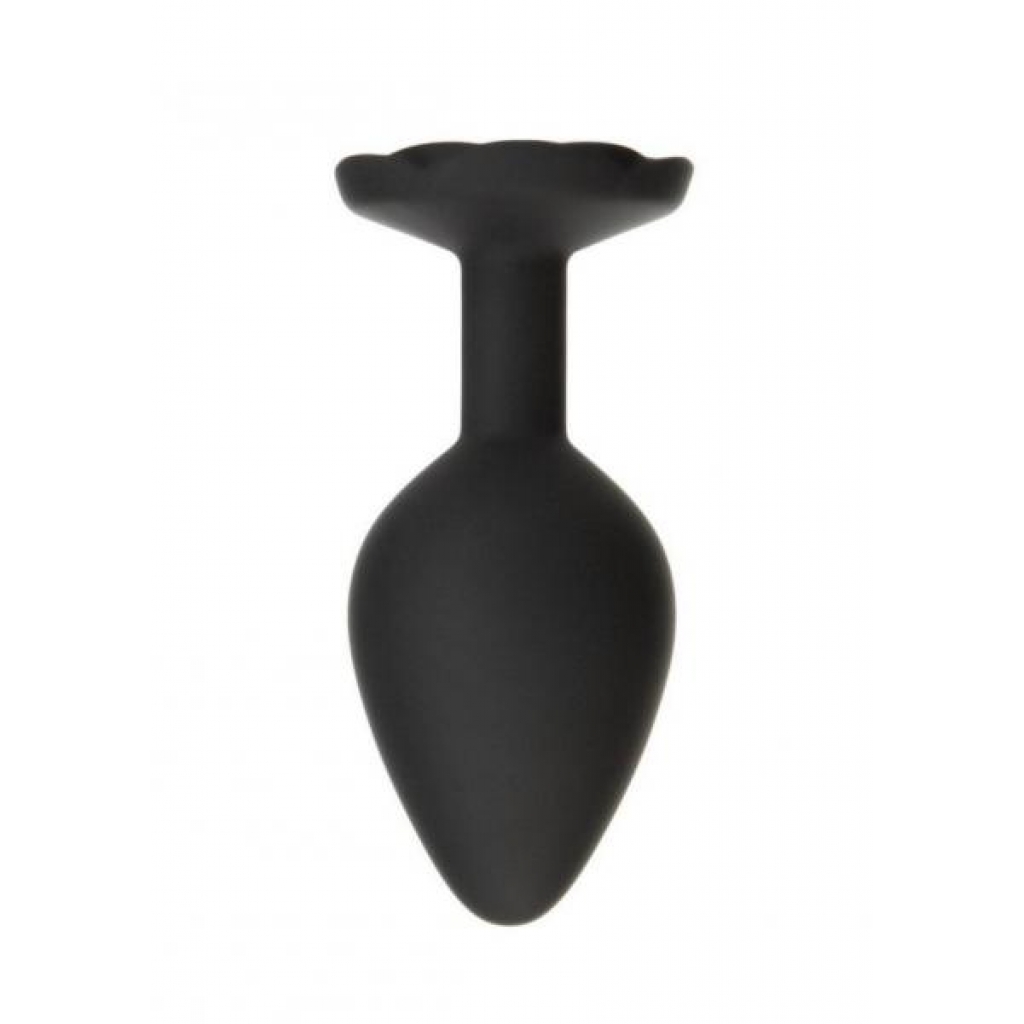 Roses Til Dawn Silicone Anal Plug Medium - Black