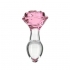 Pillow Talk Rosy Flower Glass Anal Plug - Luxurious Pink Elegance