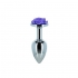 Lux Active Purple Rose 3.5-Inch Metal Butt Plug - Small