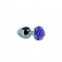 Lux Active Purple Rose 3.5-Inch Metal Butt Plug - Small