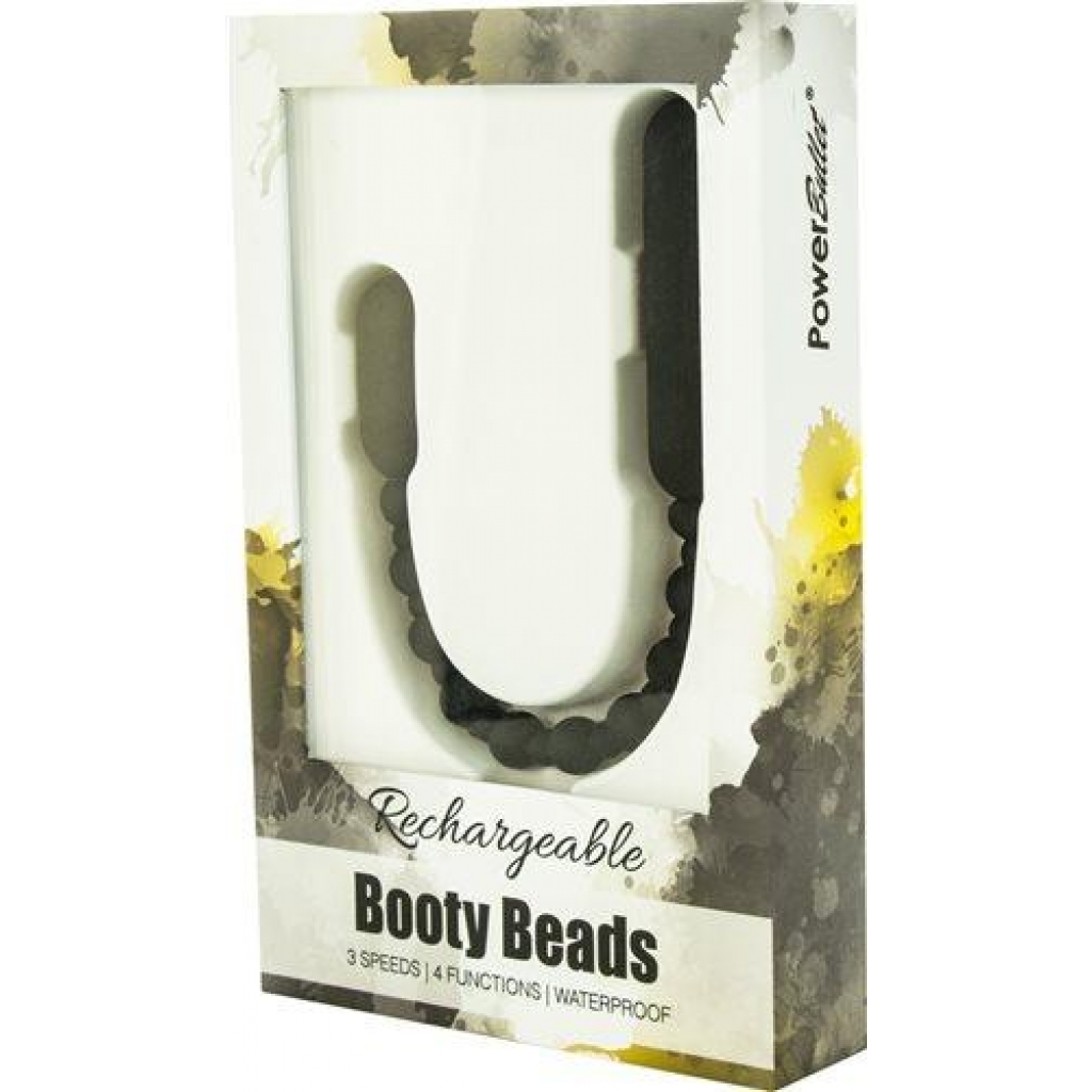 Rechargeable Powerbullet Booty Beads - Black - Ultimate Anal Experience