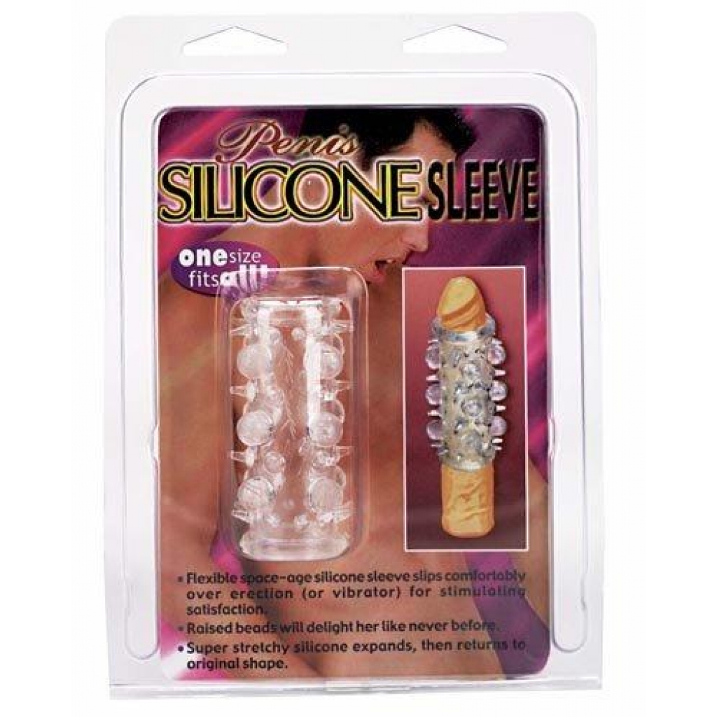 Penis Silicone Sleeve with Raised Nodules - Beige