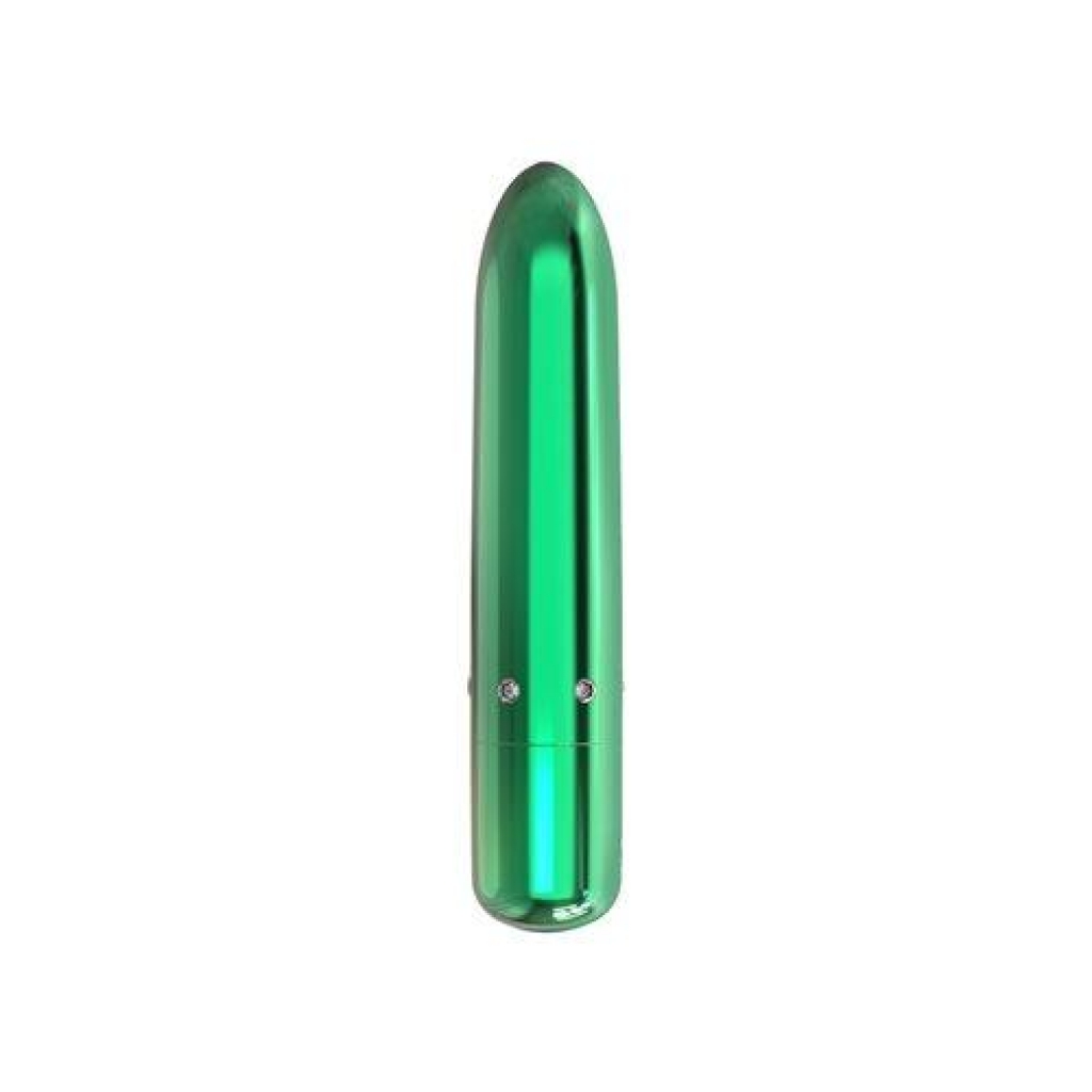 Power Bullet Pretty Point - 10 Function Teal Green Vibrator