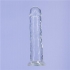 Addiction Crystal 8 Vertical Dong - Clear TPE with Bullet