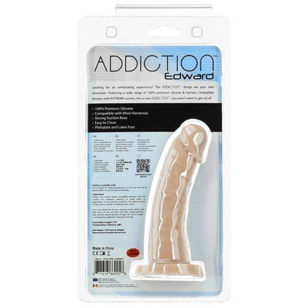 Addiction Edward 6-Inch Curved Dong in Beige