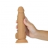 Naked Addiction 8-inch Rotating & Vibrating Dildo - Caramel Brown