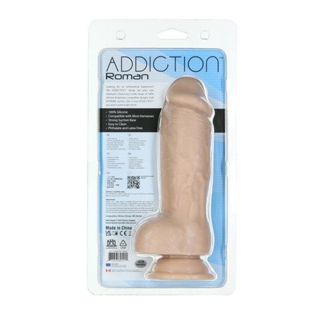 Addiction 100% Roman 8-Inch Silicone Dildo - The Perfect Girthy Experience