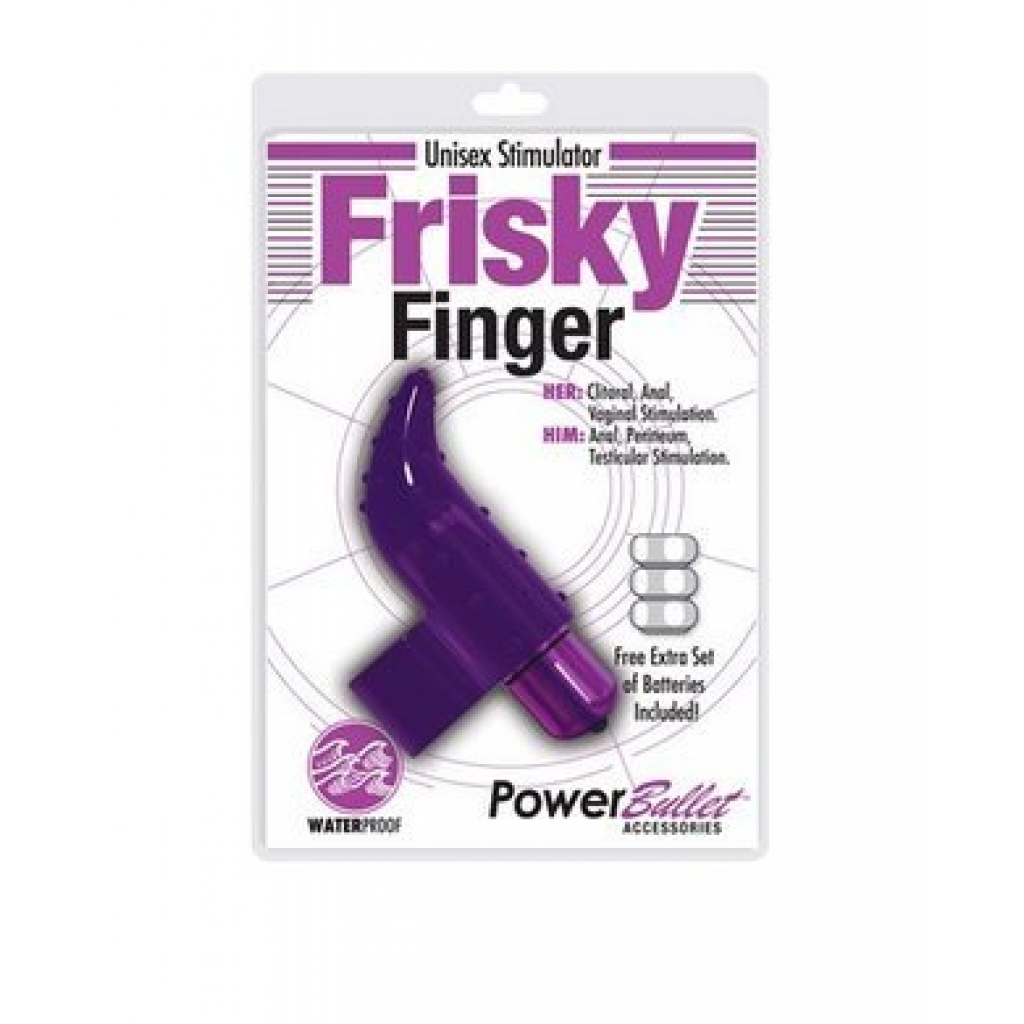 Frisky Finger Waterproof Vibrator - Purple