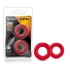 Stay Hard Donut Rings - Red Pack of 2 for Enhanced Performance