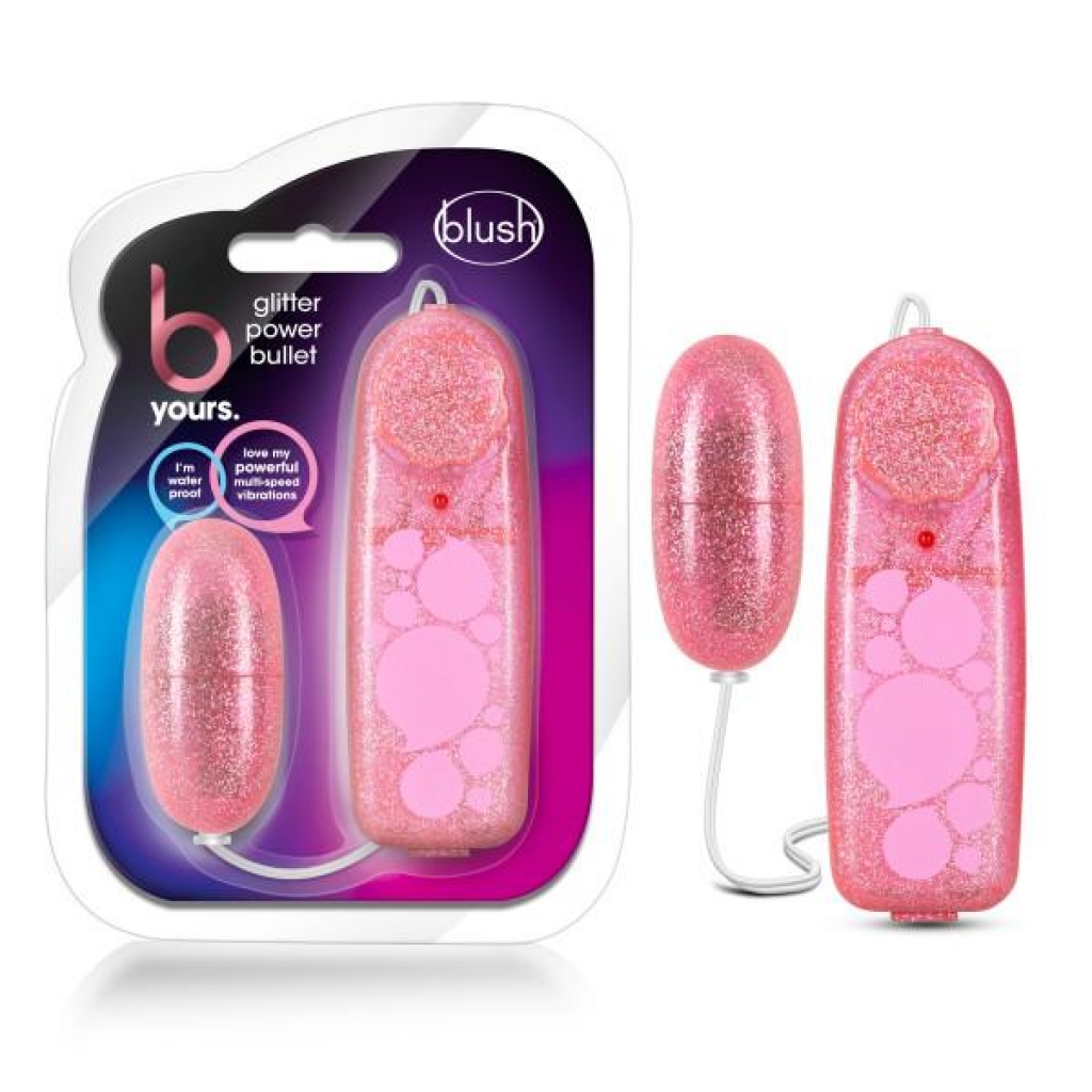 B Yours Glitter Power Bullet Vibrator in Pink