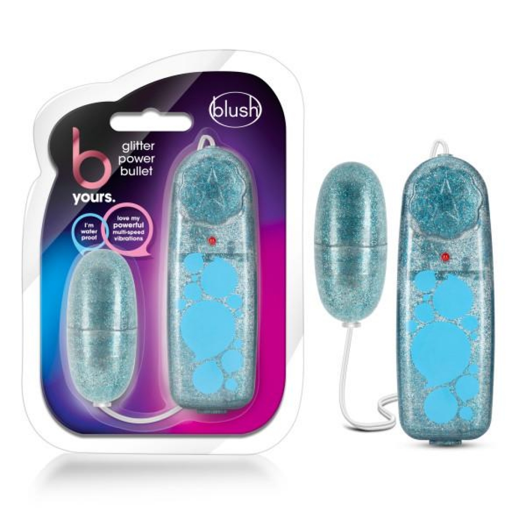 B Yours Glitter Power Bullet Vibrator - Blue