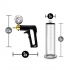 Performance Vx7 Vacuum Penis Pump W/ Brass Trigger & Pressure Gauge - Clear