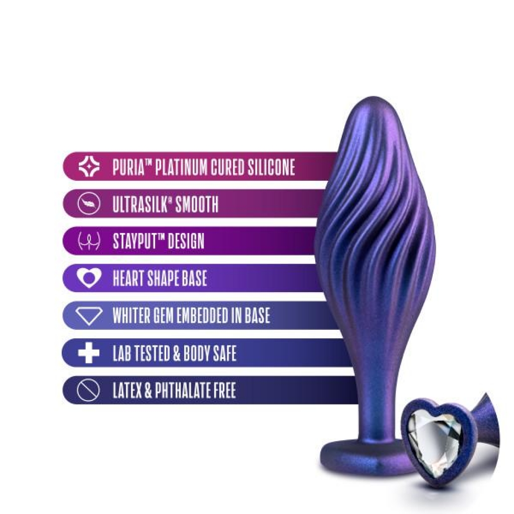 Anal Adventures Matrix Swirl Bling Plug – Sapphire Blue