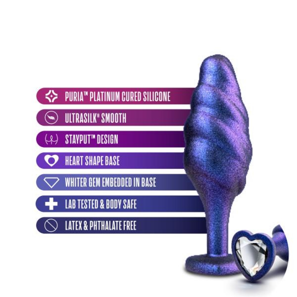 Anal Adventures Matrix Bumped Bling Plug Sapphire Blue