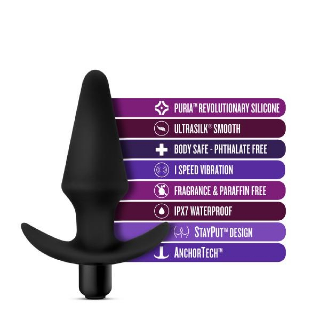 Anal Adventures Vibrating Plug Black - Explore New Sensations