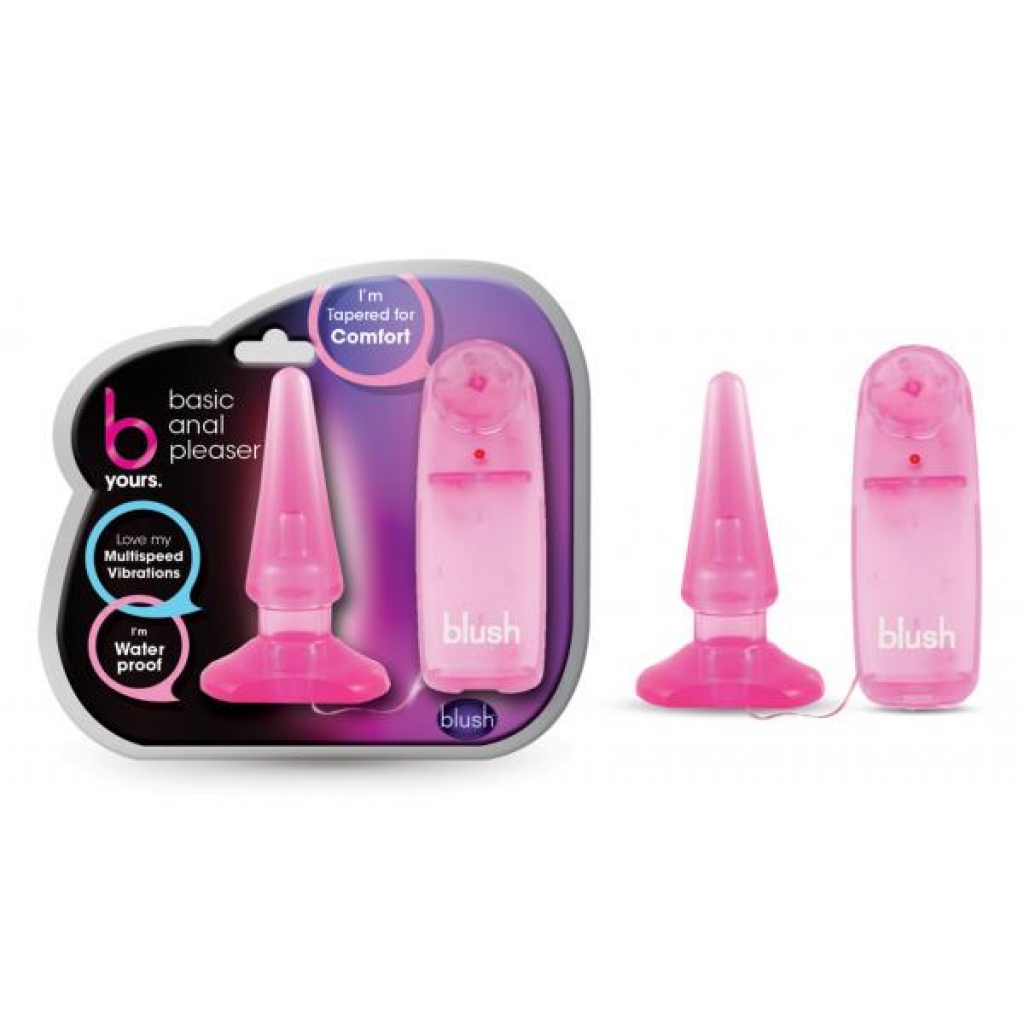 Anal Pleaser Pink Vibrating Butt Plug - S/M