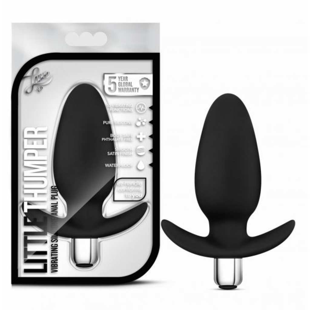 Luxe Little Thumper - Black Vibrating Plug