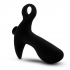 Anal Adventures Platinum Silicone Vibrating Prostate Massager - Black