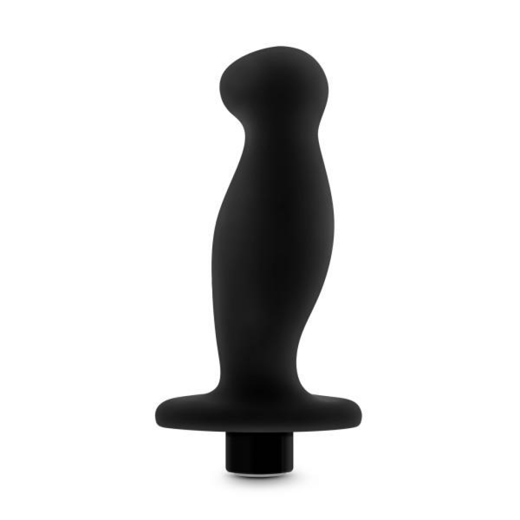 Anal Adventures Platinum Silicone Vibrating Prostate Massager - Black