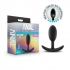 Anal Adventures Platinum Silicone Vibra Slim Plug Medium - Black