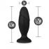 Anal Adventures Platinum Silicone Rocket Plug - Black