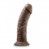 Dr. Skin 8 inches Cock with Suction Cup - Chocolate Brown